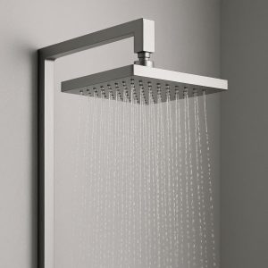 Minimalist Square Shower Head - Modern Aesthetic with Wide Coverage Spray