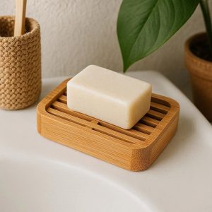 Eco-Friendly Bamboo Soap Saver – Natural & Sustainable Bathroom Organizer