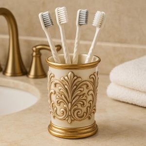 Decorative Ceramic Toothbrush Stand – Elegant Bathroom Centerpiece